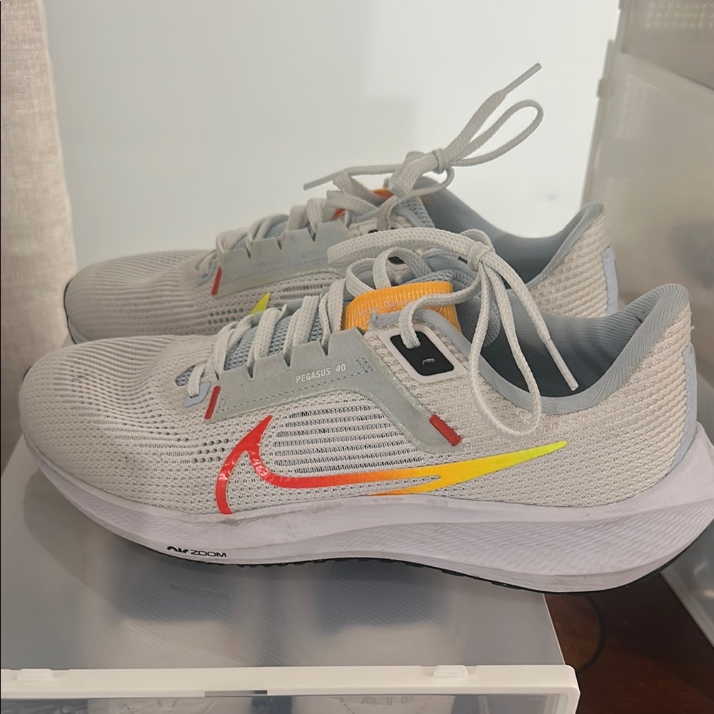 Nike Kids Pegasus 40 Gray Running Shoes